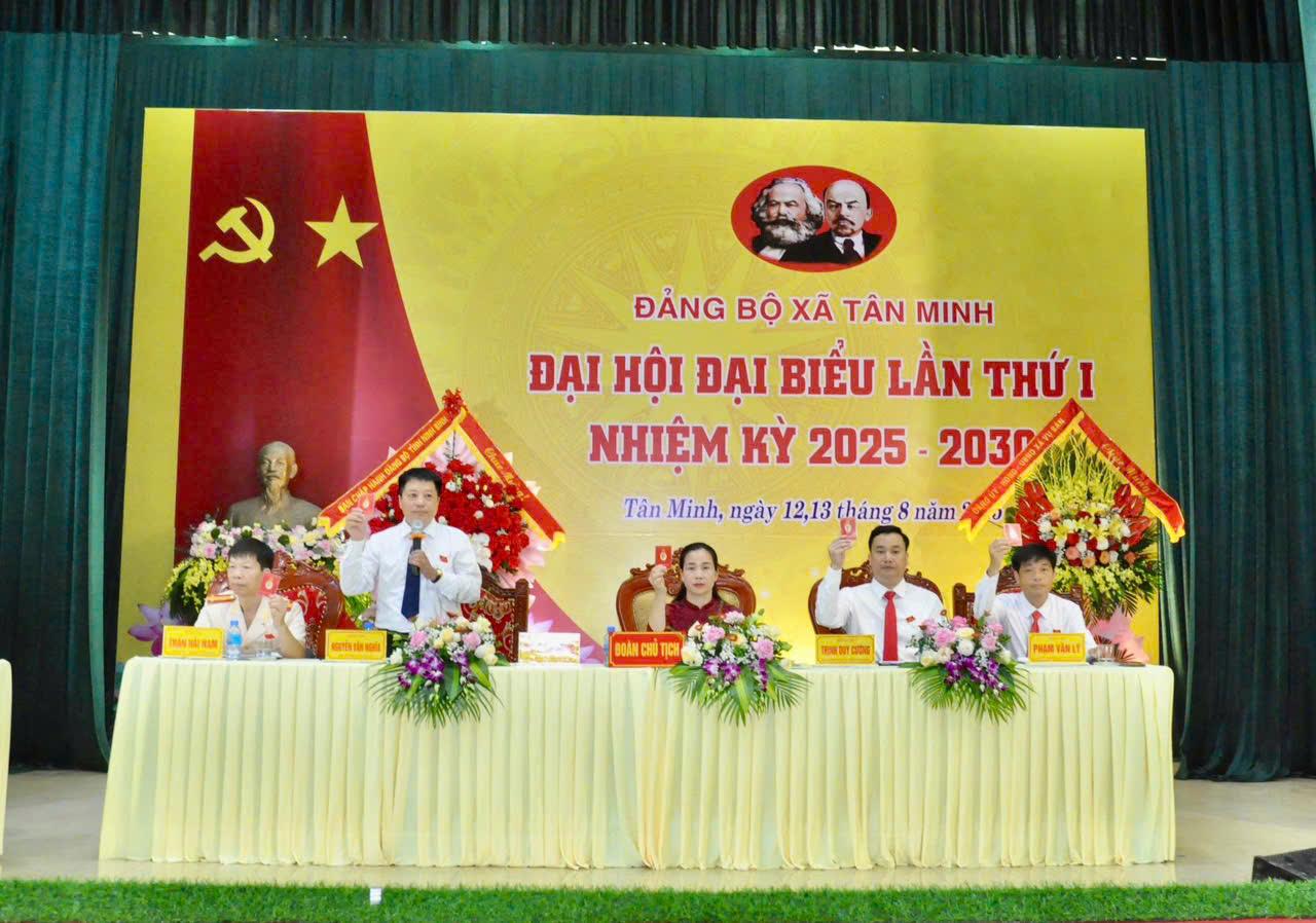 ĐẠI HỘI ĐẠI BIỂU ĐẢNG BỘ XÃ TÂN MINH - TỈNH NINH BÌNH LẦN THỨ I, NHIỆM KỲ 2025 -2030
