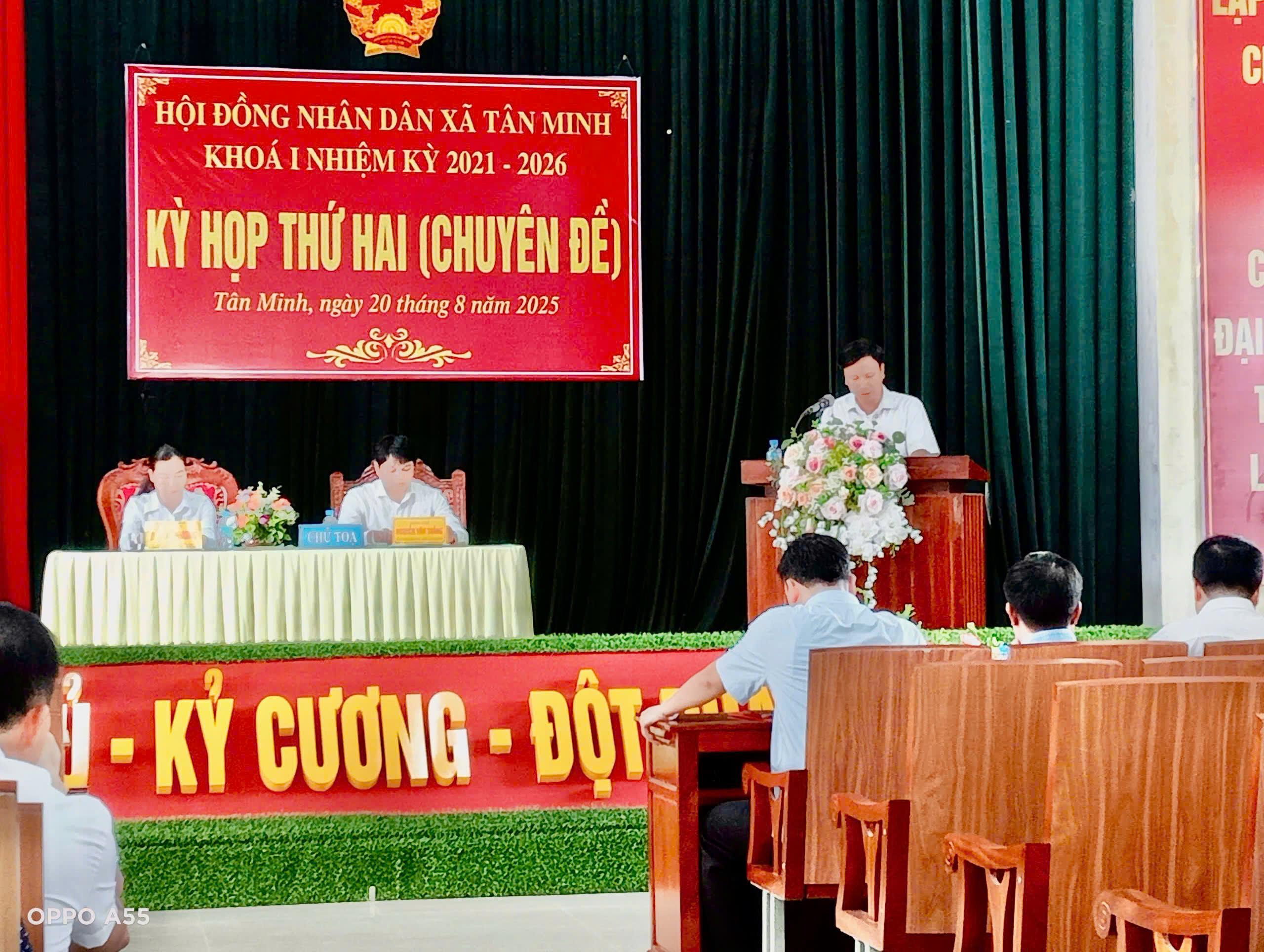 HĐND xã Tân Minh khóa I, nhiệm kỳ 2021-2026  tổ chức thành công kỳ họp thứ 2